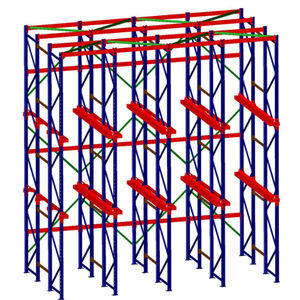 מלגזה לאחסון משטחים מתלה כונן דרך משטחים עם תכונת כניסה - Product Image 2