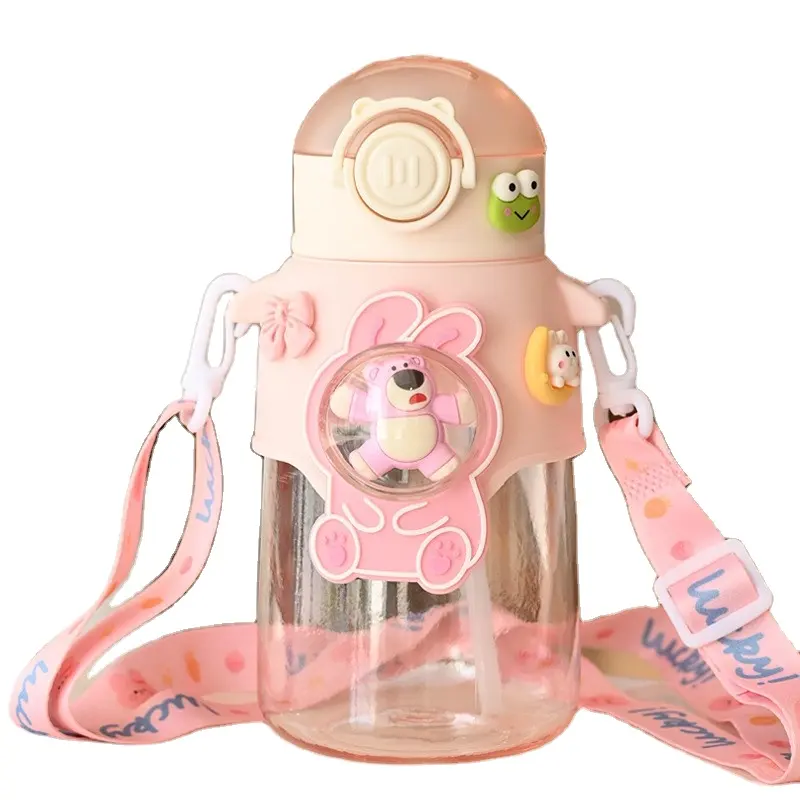 Madou bébé boisson bouteilles d'eau école Portable enfants mignon paille tasse bouteille d'eau pour enfants