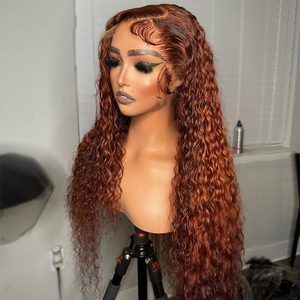 <span class=keywords><strong>Parrucca</strong></span> frontale in pizzo trasparente <span class=keywords><strong>parrucca</strong></span> di capelli umani ricci color <span class=keywords><strong>castano</strong></span> di zenzero parrucche di pizzo al cioccolato per donne nere - Product Image 5