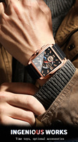 BINBOND B6575 6575 Jam Tangan Pria Tali Kulit Stainless Steel Tahan Air Merek Fashion Mewah Arloji Pria Relogio Masculino