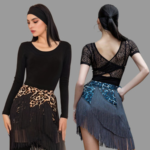 Nueva Camisa de Baile Latino para <span class=keywords><strong>Mujer</strong></span>, Camisa de Práctica y Actuación de Baile Latino para Adultos - Product Image 2