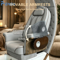 Chaise de pédicure de luxe pour salon de manucure, spa, massage, chaise de pédicure professionnelle haut de gamme avec brumisateur