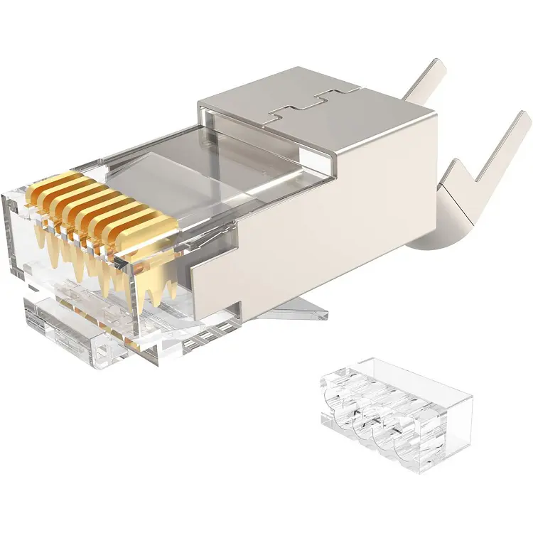 best quality hot sale Cat7 rj45 connector Plug Shielded with Tail 8 Pin Connector