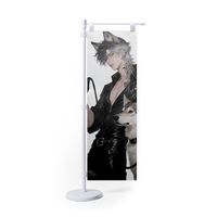 Drapeau de table double face avec logo personnalisé, bannière vierge à sublimation, accessoires d'affichage pour Anime Print Design