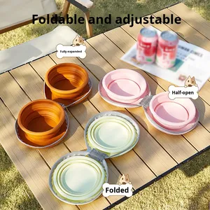 Ciotola portatile per esterno per cani e gatti in Silicone Anti-punta eco forniture per animali domestici per cibo e acqua - Product Image 3