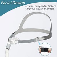 Kit de remplacement pour masque nasal à coussinets avec sangle de tête et tuyau, 3 tailles, coussinets nasaux en silicone, accessoires pour masque nasal