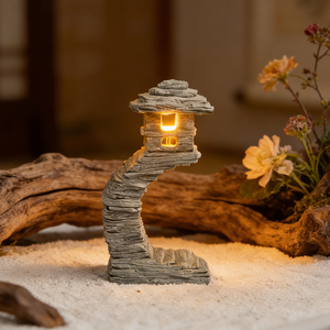 Statue de pagode zen en pierre, sculpture artisanale de la philosophie zen asiatique pour espace de méditation extérieur, décoration de jardin en roche, vente en gros - Product Image 2