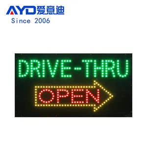 17*31 "Super Helder Open Auto Drive Thru Display, Reclame Led Licht Geanimeerd Teken Voor Auto Plaats