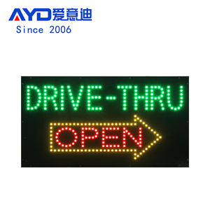 17*31 "Super Bright <span class=keywords><strong>Open</strong></span> AUTO <span class=keywords><strong>Drive</strong></span> Thru Display, Farmacia y Restaurante Publicidad <span class=keywords><strong>Led</strong></span> Light Animated <span class=keywords><strong>Sign</strong></span> - Product Image 1