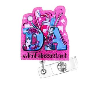 Offre Spéciale – Porte-badge rose RN BSN en ABS avec paillettes, support de carte d'identité pour infirmière, accessoires pour infirmières - Product Image 6