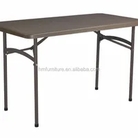 4ft plastique Vie régulière table pliante avec Design En Rotin