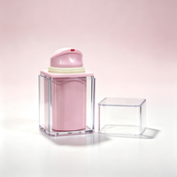 Flacon pompe carré vide, contenant cosmétique transparent, distributeur de lotion et de savon rechargeable, personnalisable