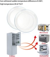 Ensemble de plats en verre Basics, plat à tarte rond en verre trempé de 10 pouces, lot de 2