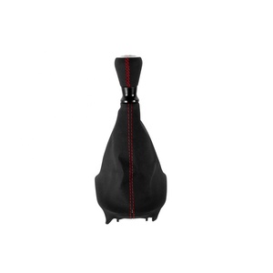 Bleu blanc rouge <span class=keywords><strong>cuir</strong></span> Suture pommeau de levier de vitesse colliers anti-poussière couverture pour Peugeot 207 <span class=keywords><strong>307</strong></span> pièces intérieures - Product Image 2