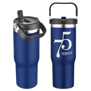 30 oz Water <b>Bottle</b> for a Day's Drinking Vacuum Car Cup Portable Stainless Steel Insulated Water <b>Bottle</b> with Straw - Product Image 5