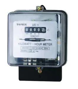 Hot Sell127V 230 V Eenfase Front Board Installatie Analoge Energie Meter KWH Meter Elektrische Meter met PC Transparante Cover