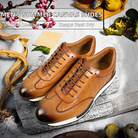 Chaussures de tennis pour hommes, nouvelle collection été, en cuir véritable de vachette, à lacets, semelle extérieure en caoutchouc, style décontracté et tendance pour la marche