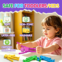 Jouets sensoriels en silicone personnalisés, lot de 4, pour soulager le stress, autisme, TDAH, enfants, cadeaux de Noël, jouets de voyage