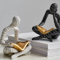 Décor à la maison abstrait personnes Sculptures créatif bureau Table ornements intérieur chambre accessoires résine artisanat décoration de bureau