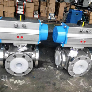 วาล์วบอลแบบมีหน้าแปลนชนิด LT ทำจากสแตนเลส 304 ขนาด DN150 ทนอุณหภูมิสูง รุ่น Q944F46 วาล์วบอลไฟฟ้าแบบสามทางชนิด L สำหรับไอน้ำ - Product Image 3