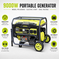 Générateur à essence Titan 8KW / 457cc 220V monophasé / 4 temps refroidi par air à châssis ouvert / Démarrage manuel + électrique / Réservoir de carburant 25L