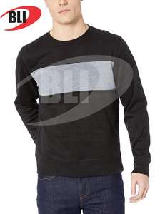 La mejor calidad de manga larga 100% algodón polar sudaderas cuello redondo Streetwear temporada de invierno hombro caído suéter para hombres - Product Image 3