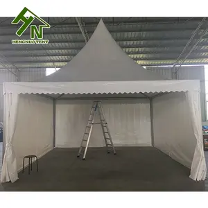 Tente De Foire büyük 20x20 açık gölgelik dairesel ağır sergi düğün ticari Marquees Pagoda çadırı