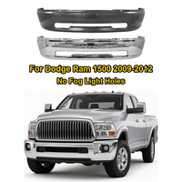 Pare-chocs avant chromé/noir OEM CH1002387 CH1002385 sans trous pour radar et feux antibrouillard pour Dodge Ram 1500 2009-2012, remplacement d'origine