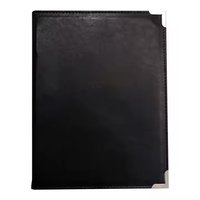 Porte-Menus en Cuir Personnalisé pour Restaurants Cafés Bars, Design Double Volet avec Compatibilité Menus PVC, Protège-Menus Inclus