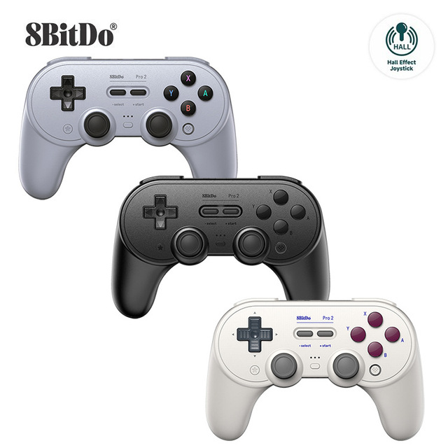 8Bitdo Pro 2 Wireless BT Controller for Switch/Steam/Android Gamepad with Hall Rocker Joystick 80GL02