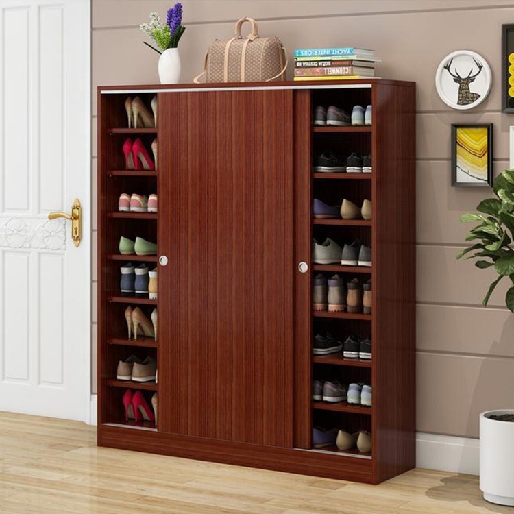 Armoire à chaussures d'entrée avec portes coulissantes, armoire de rangement à chaussures autoportante à 5 niveaux, étagère à chaussures moderne pour couloir, salon (87 x 32 x 106 cm), gris Armoire à chaussures d'entrée avec portes coulissantes, armoire de rangement à chaussures autoportante à 5 niveaux, étagère à chaussures moderne pour couloir, salon (87 x 32 x 106 cm), gris