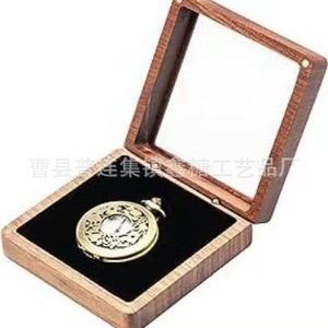 Caja para monedas de madera de nogal con tapa acrílica para monedas conmemorativas, 10x10 cm, capacidad 1,3 L, organizador de joyas, estuche de almacenamiento - Product Image 4