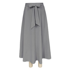 Новые модные однотонные длинные женские юбки с бантом и большим подолом длинные летние плиссированные юбки для женщин - Product Image 5