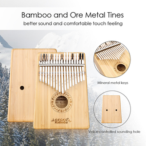 <span class=keywords><strong>Kalimba</strong></span> Gecko K17BA en bambou, vente en gros, piano à pouces à 17 touches, mbira <span class=keywords><strong>kalimba</strong></span> pour enfants et adultes débutants - Product Image 4
