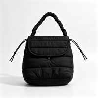 Sacs bandoulière matelassés pour femmes, sac à bandoulière en nylon, sac à main bandoulière pour femmes avec cordon de serrage pour le voyage