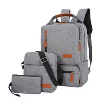 Nouveau design, vente en gros à prix d'usine, ensemble de sacs à dos pour ordinateur portable 3-en-1 avec chargement USB pour l'école