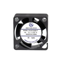 Ventilateur de refroidissement micro DC 20x20x10mm 2010 2CM 5V 12V à faible bruit, super mini ventilateur axial pour console de jeu et module d'alimentation