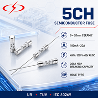 Fusible semi-conducteur en céramique XC FUSE 5CH Céramique 100mA-20A 600V AC/DC 2KA Haute capacité de coupure avec trou UR TUV IEC 60269