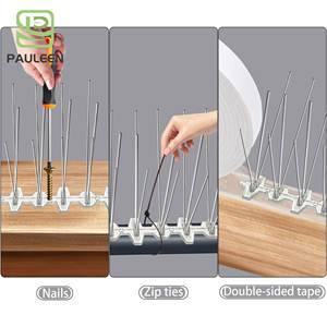 Piques <span class=keywords><strong>anti</strong></span>-oiseaux en plastique à base de plastique, bandes d'aiguilles économiques pour éloigner les oiseaux - Product Image 3