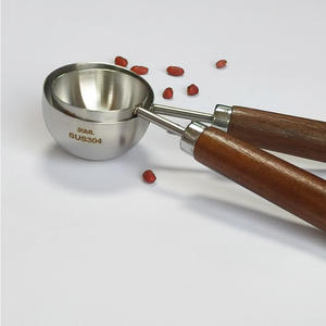 Cuchara Medidora de Café Reutilizable Estilo Vintage, Cuchara Retro de Acero Inoxidable con Mango Largo de Madera, Utensilio de Cocina - Product Image 5