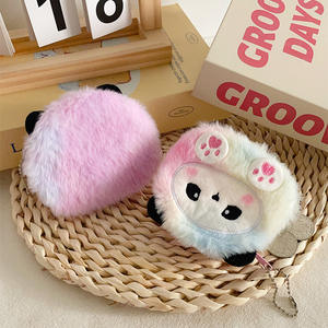 Factory-Direct <b>Cute</b> <b>Bear</b> Panda 3D DIY Plush Coin Purse Mini Girly Heart Storage Bag Keychain Pendant Popular Small Gift for Kids - Product Image 2