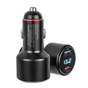 DC 12-24V 118W Type-C PD Fast Charger with 18W QC3.0 USB Car Charger