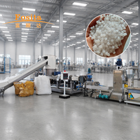 Machine de recyclage de films plastiques HDPE PP PE PET entièrement automatique à haut rendement, contrôlée par PLC, pour ligne de production de granulés de moteur