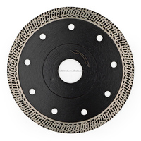 Mata Gergaji Berlian Turbo Mesh Super Tipis 115mm 4.5 Inch untuk Memotong Keramik dan Porselen, Cakram Pemotong Tekan Panas, Tahan Aus
