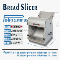 Trancheuse à pain commerciale DEBACK, nouvelle, à grande vitesse, réglable, machine à trancher le pain, farine de blé, équipement de boulangerie de haute qualité