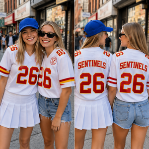 Camiseta deportiva corta de malla con bordado personalizado para el día del partido de fútbol americano, top corto para mujer, camiseta de fútbol americano para chicas universitarias - Product Image 3