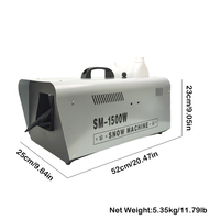 Machine à neige artificielle 1500W, machine à effet de neige DMX, générateur de neige pour scène, pour fêtes de Noël, mariages, DJ, clubs, événements