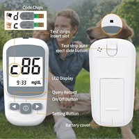 Misuratore di Glucosio nel Sangue per Cani e Gatti, Kit Veterinario con Strisce Reattive e Lancette per Test Domestico del Diabete negli Animali