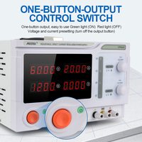 Fuente de alimentación estabilizada para laboratorio, 1200W, 60V, 20A, CC, protección inteligente de sobrecorriente, fuente de alimentación de voltaje variable