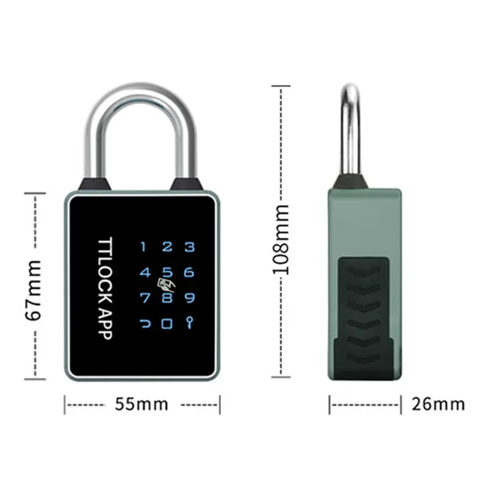 กุญแจอัจฉริยะกันน้ำใส่รหัสผ่านผ่านผ่านผ่านระบบดิจิทัล NFC บลูทูธ ttlock